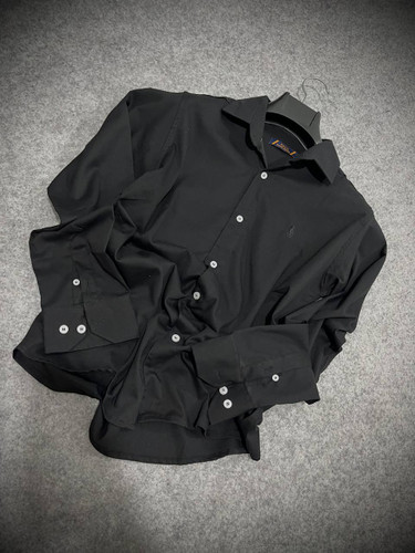 پیراهن آستین بلند مردانه پولو در رنگ مشکی