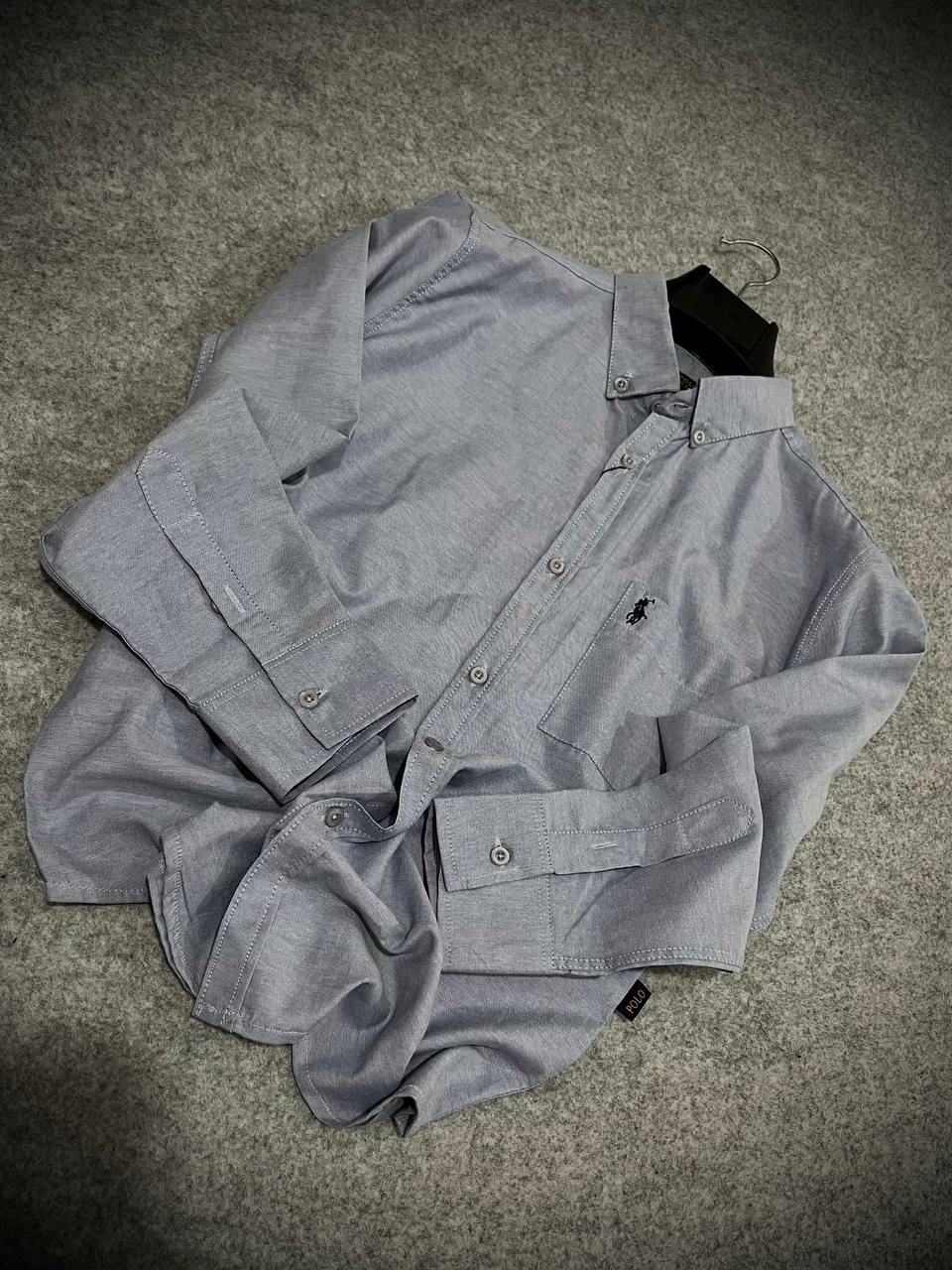 پیراهن آستین بلند مردانه پولو در رنگ سرمه ای