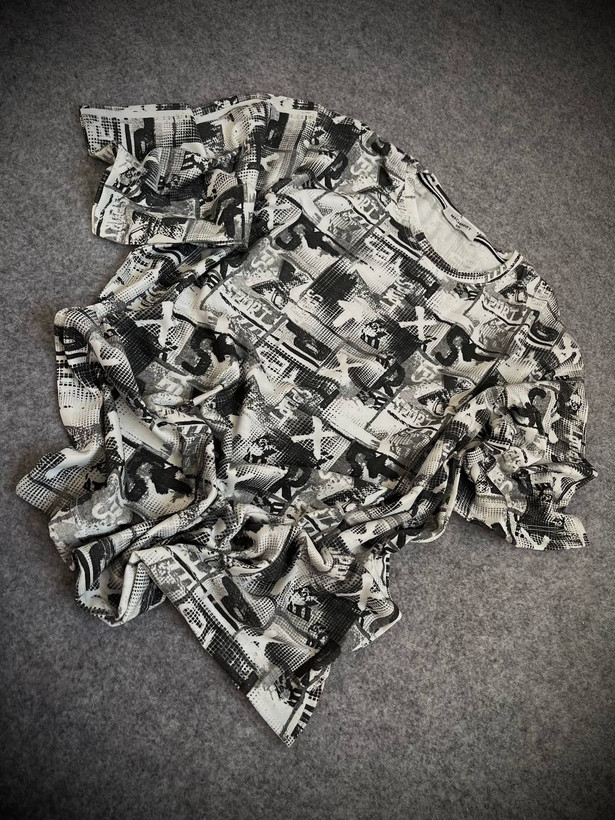 تیشرت مردانه فول چاپ با پارچه ماکان در رنگ سفید