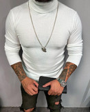 بافت یقه اسکی مردانه رنگ زرشکی — فریسایز — پارچه فولکش