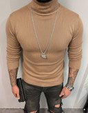 بافت یقه اسکی مردانه رنگ زرشکی — فریسایز — پارچه فولکش