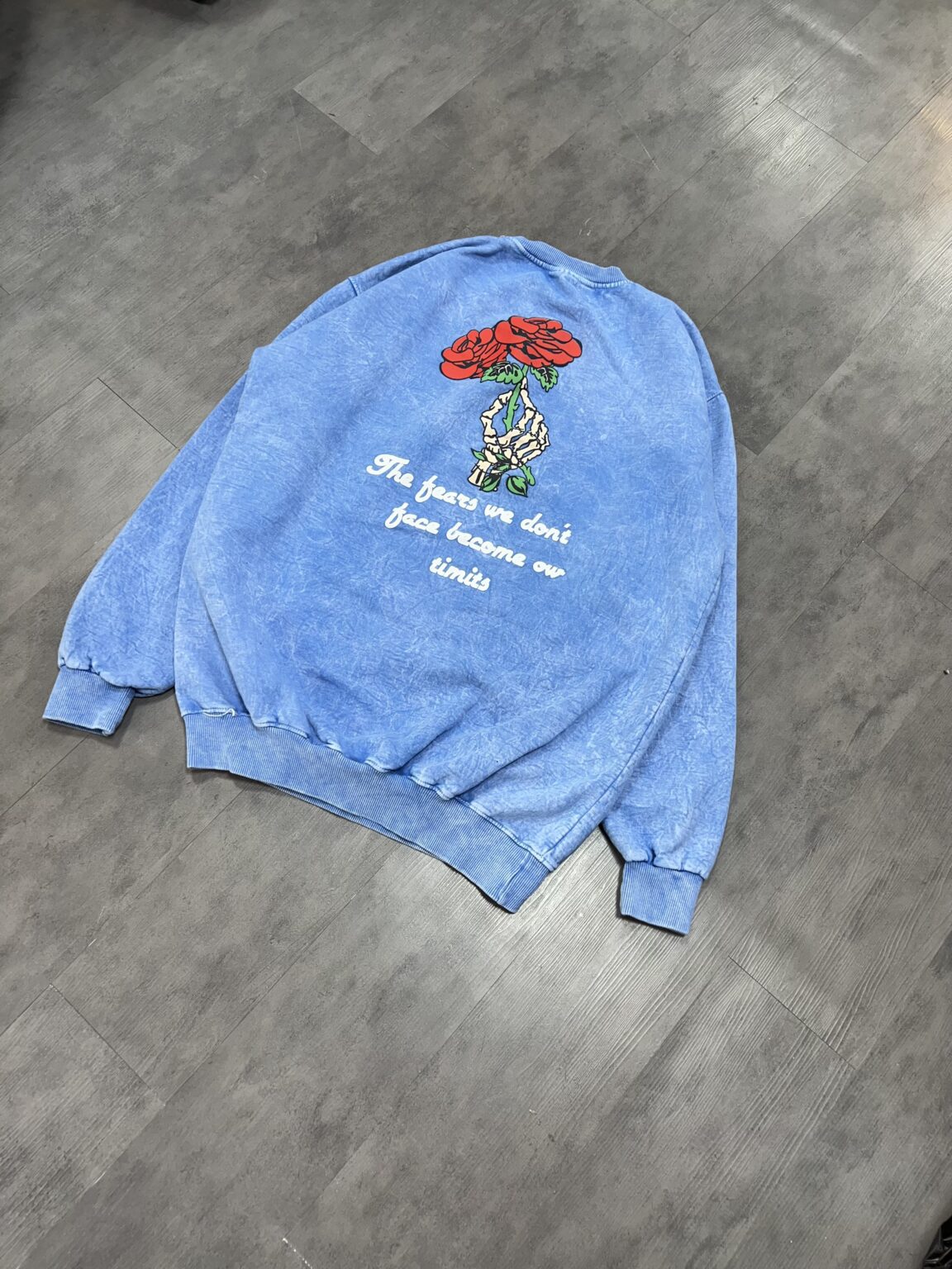 دورس سنگشور مردانه گلدوزی‌دار پشت — آبی و مشکی | اورسایز (L/XL/2XL)