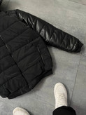 کاپشن باکسی مردانه پارچه سیلیکونی ضدآب – سه طرح مشکی با سایزبندی( L تا 2XL)