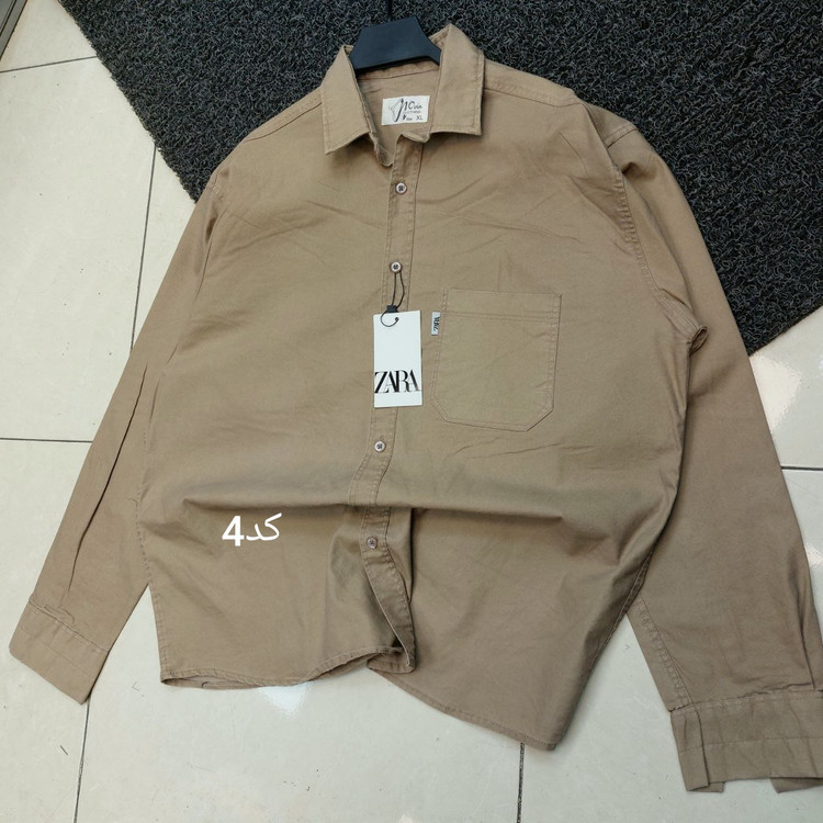 پیراهن مردانه کتان سنگشور آستین بلند در رنگهای خنثی با استایل کژوال و تنخور راحت