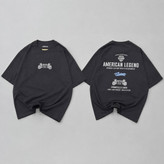 تیشرت مردانه لش باکسی طرح American Legend از جنس دونخ لاکرا، موجود در رنگهای مشکی، قهوهای، موکا، آبی روشن و شیری، مناسب استایل روزمره، خیابانی و کژوال.